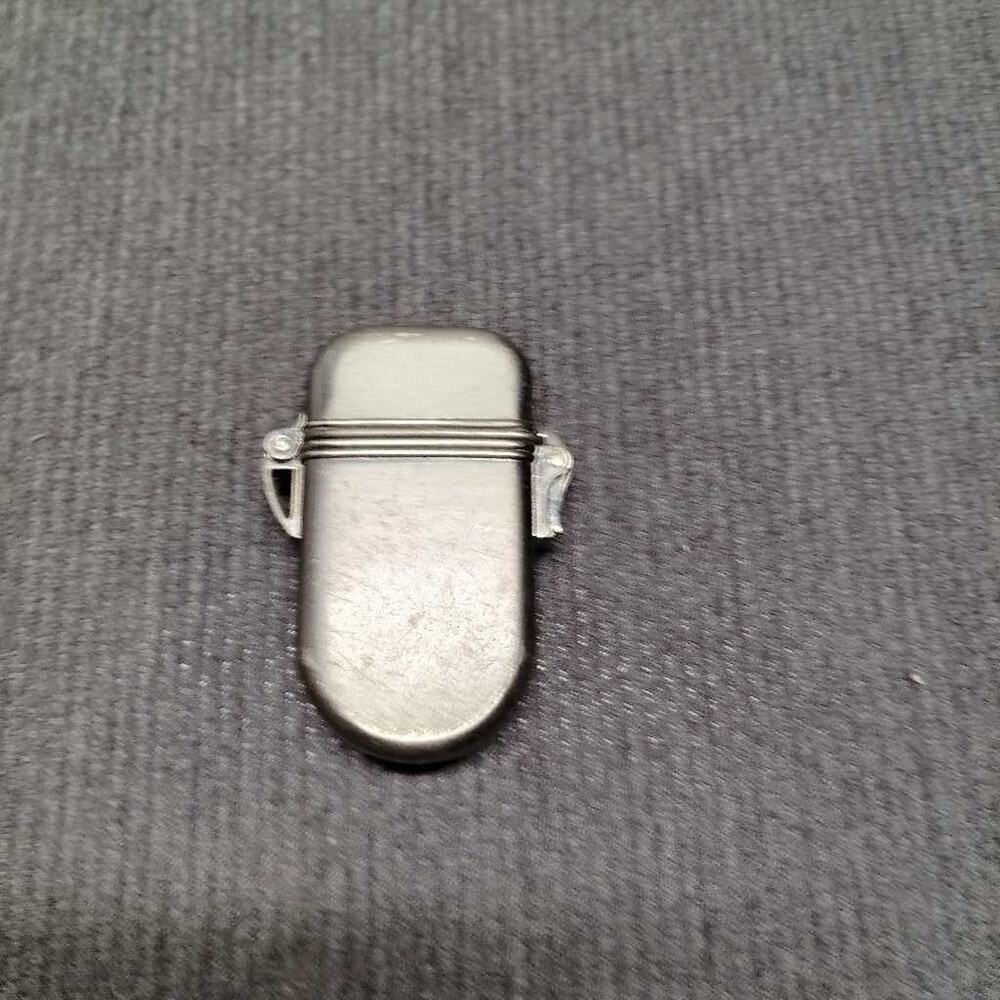 Vintage Zippo Lighter Case Silver Metal Brushed Chrome Refillable Collectible